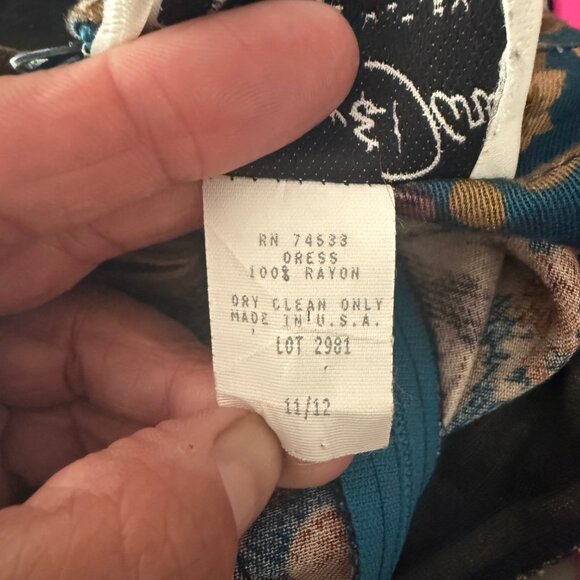 Jeffrey & Dara Vintage Floral Wrap Maxi Dress  Size 11/12 - Picture 8 of 8